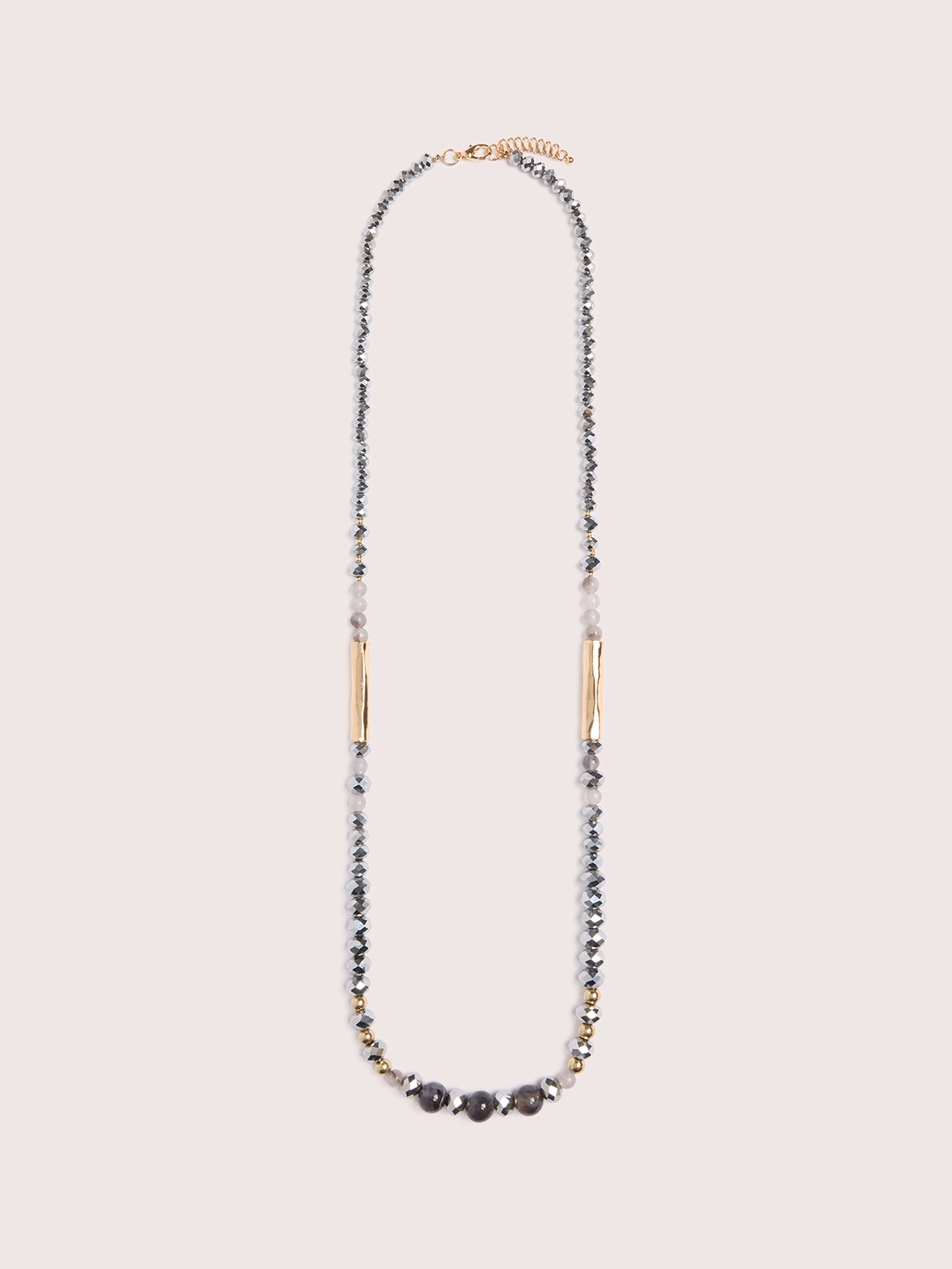 Necklace with faceted beads and natural stones image number 0