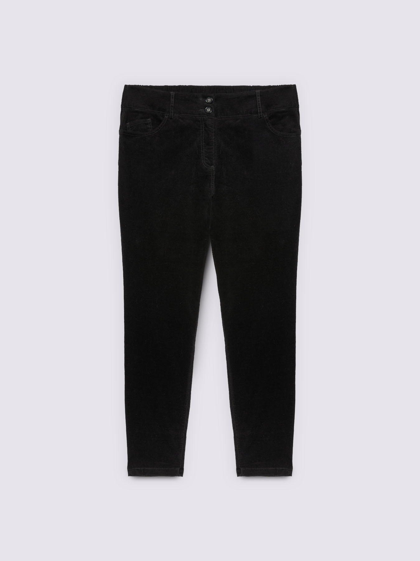Pantaloni skinny in velluto image number 4