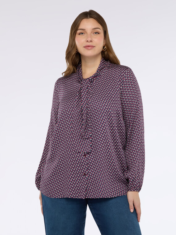 Camicia stampa geometrica in viscosa