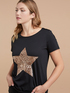 T-shirt con stella ricamata image number 1