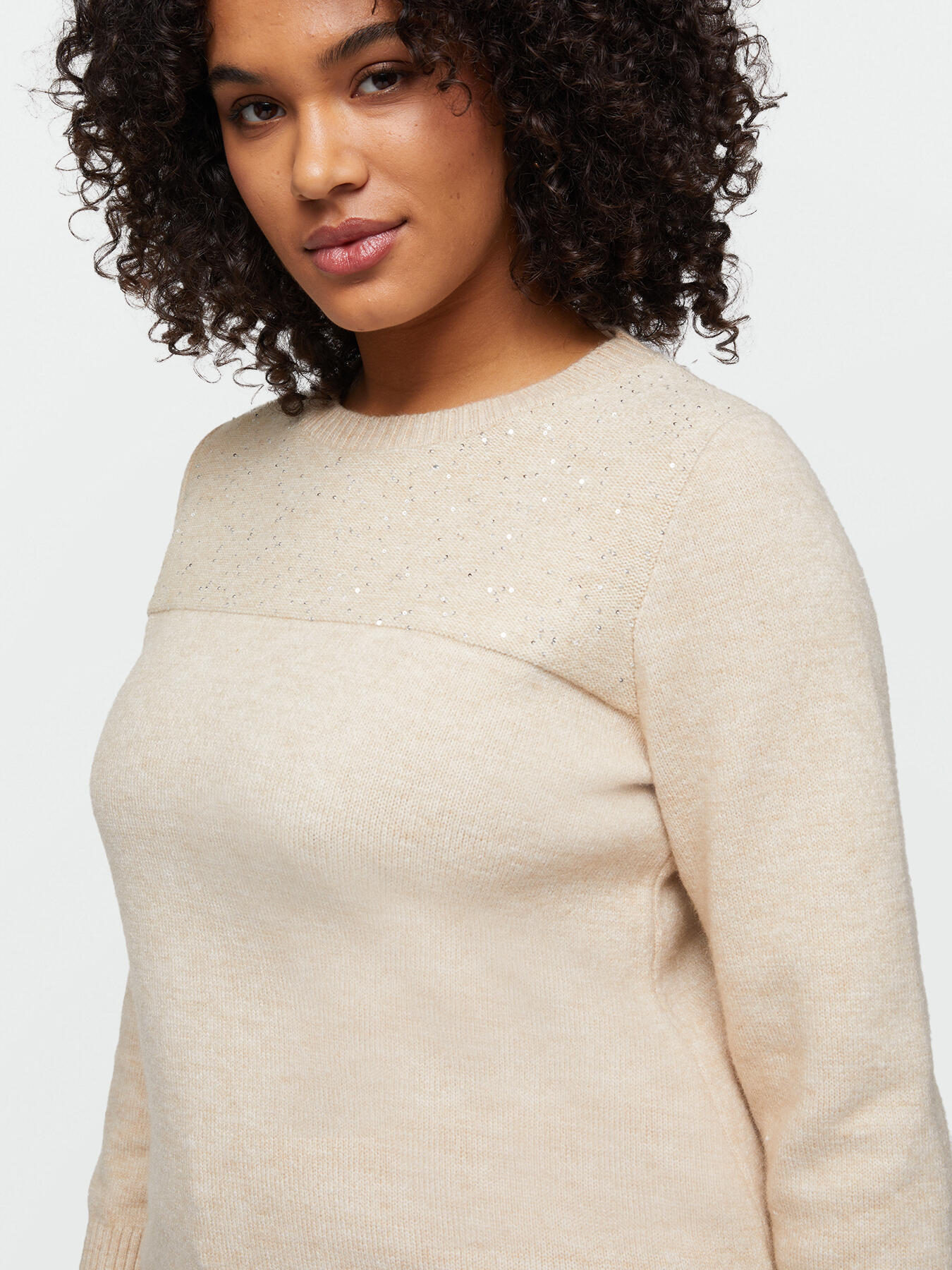 Pull avec micro-paillettes image number 3