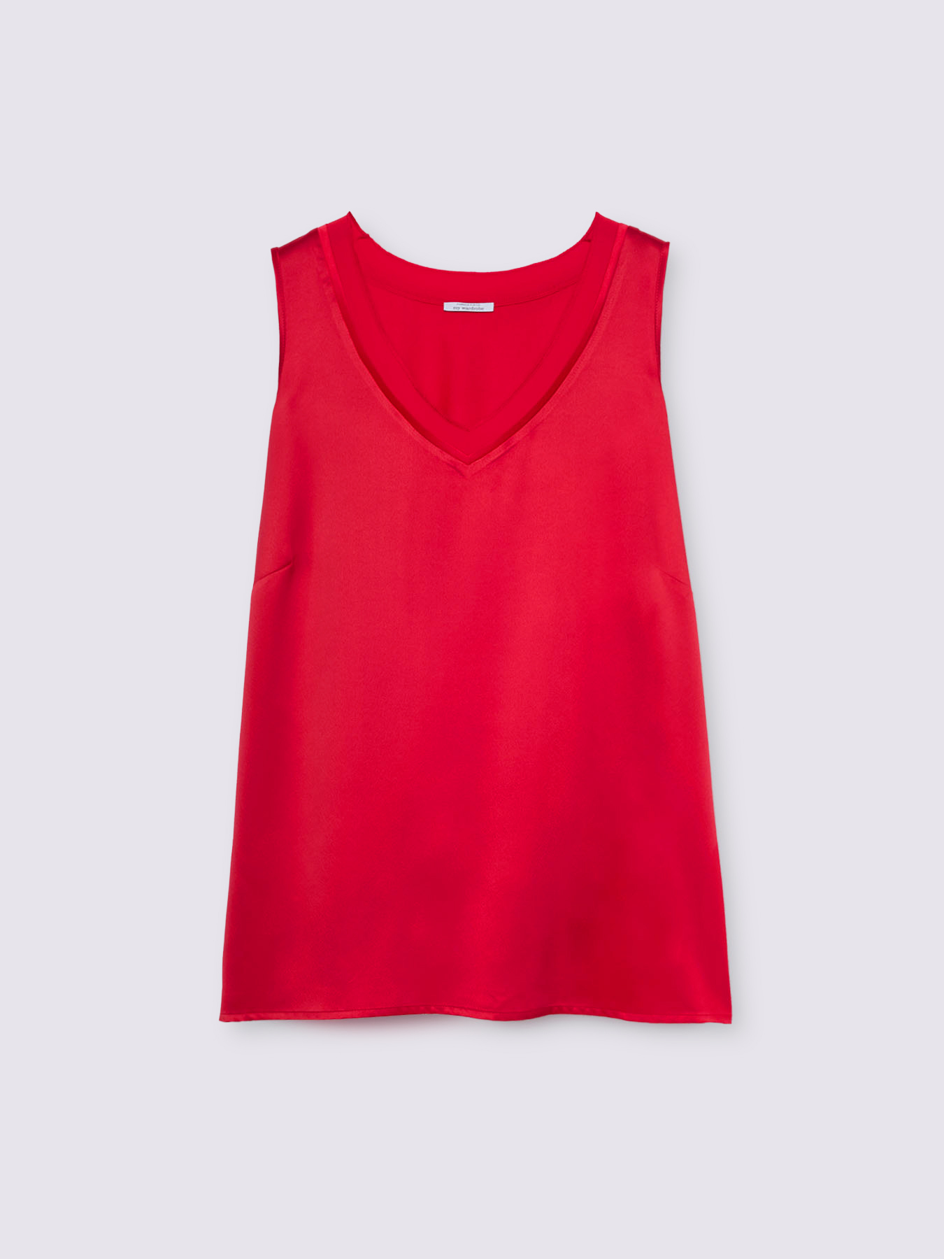 Zweistoffiges Top mit V-Ausschnitt image number 4