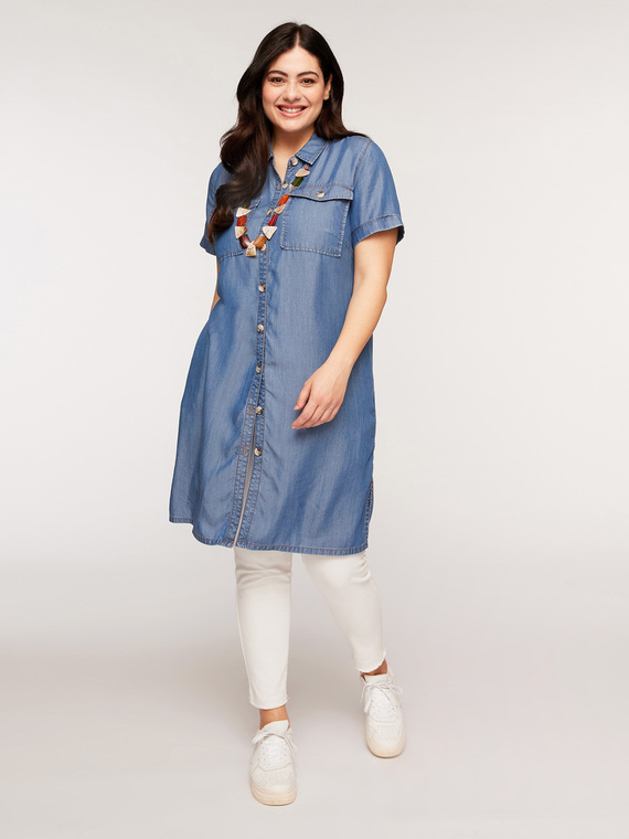 Fiorella Rubino Camicia lunga in tencel Donna