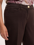 Stretch cotton flare trousers image number 3