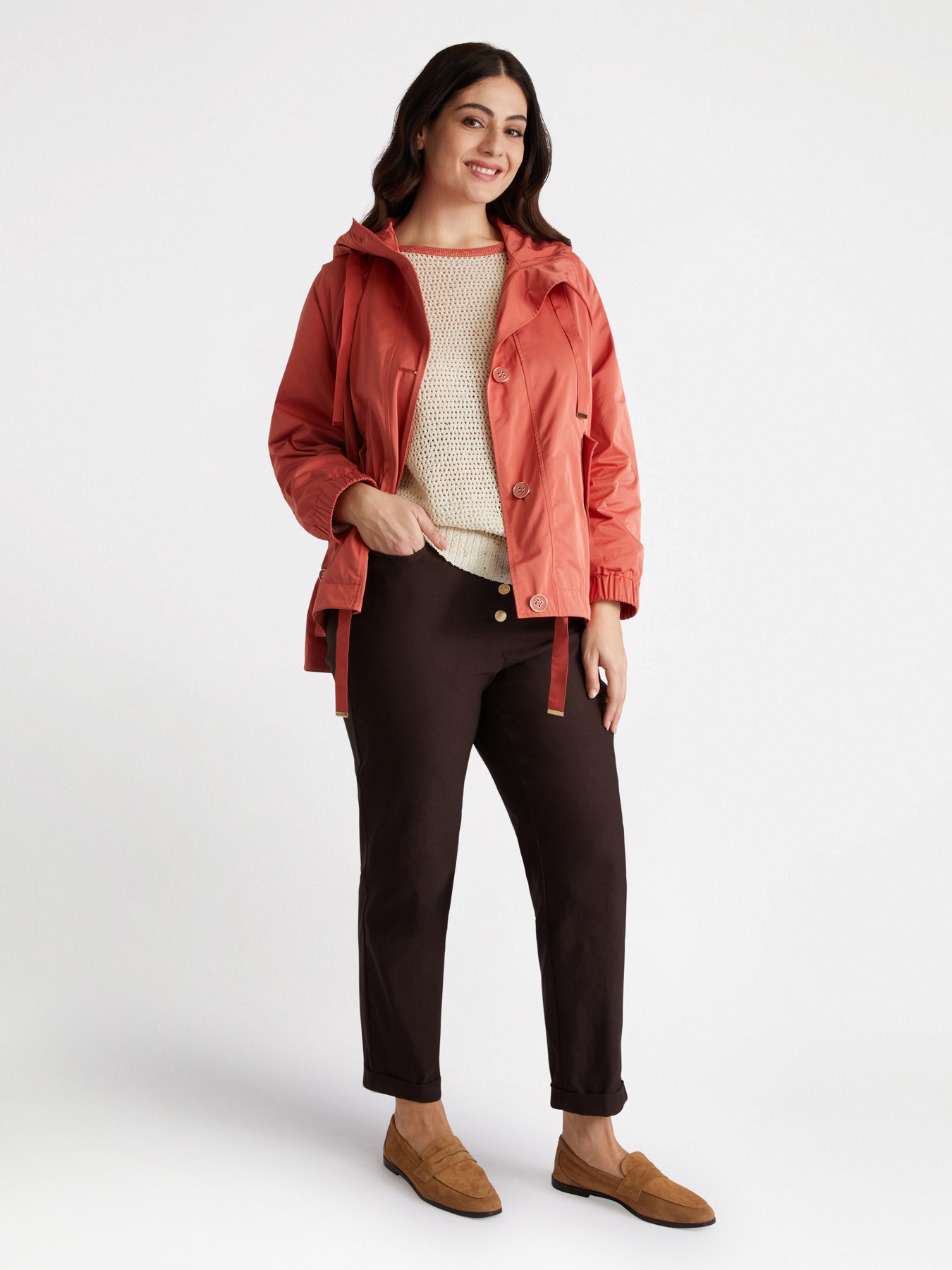 Barrel trousers with buttons image number 3