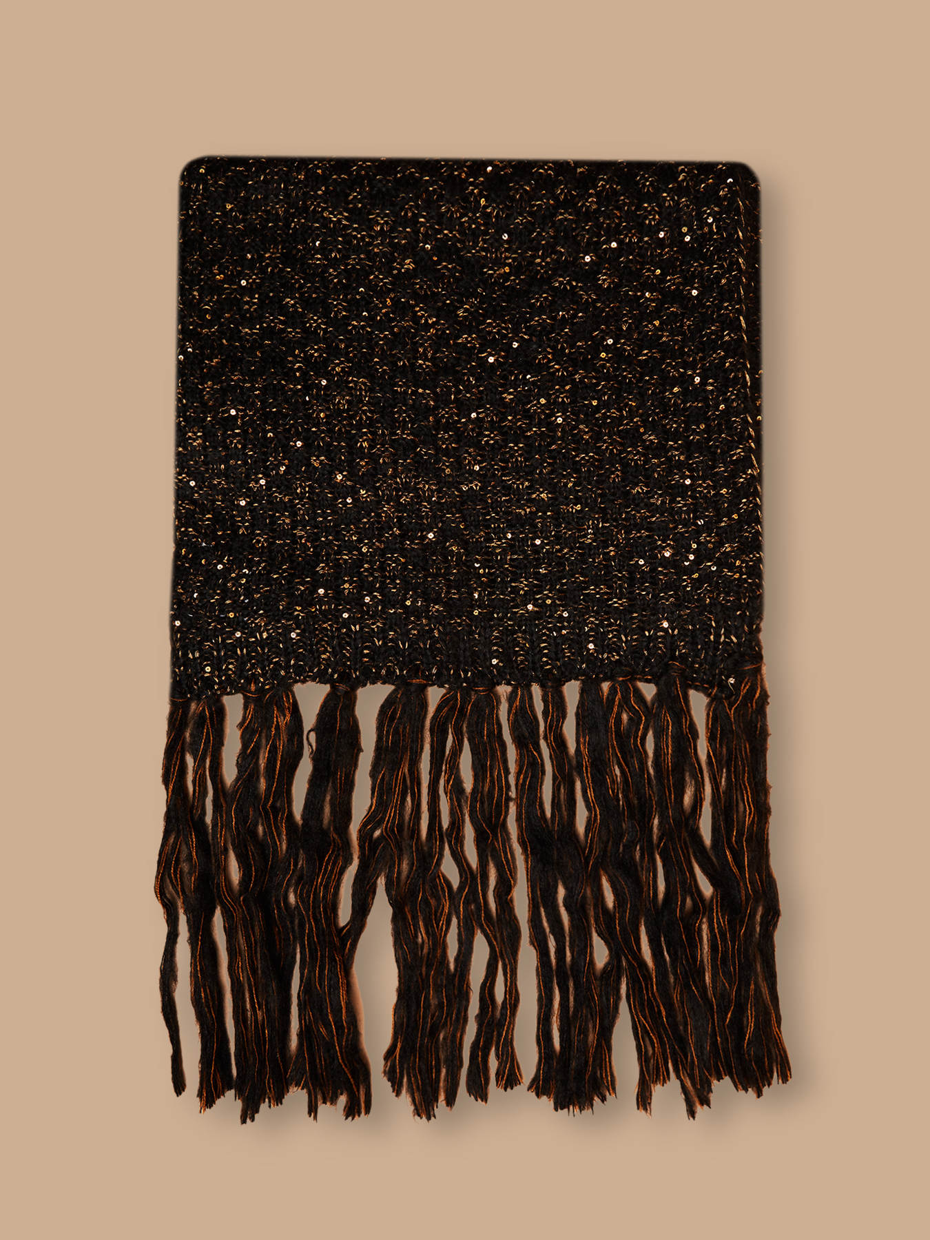 Zweifarbiger Schal mit Mikro-Pailletten image number 0