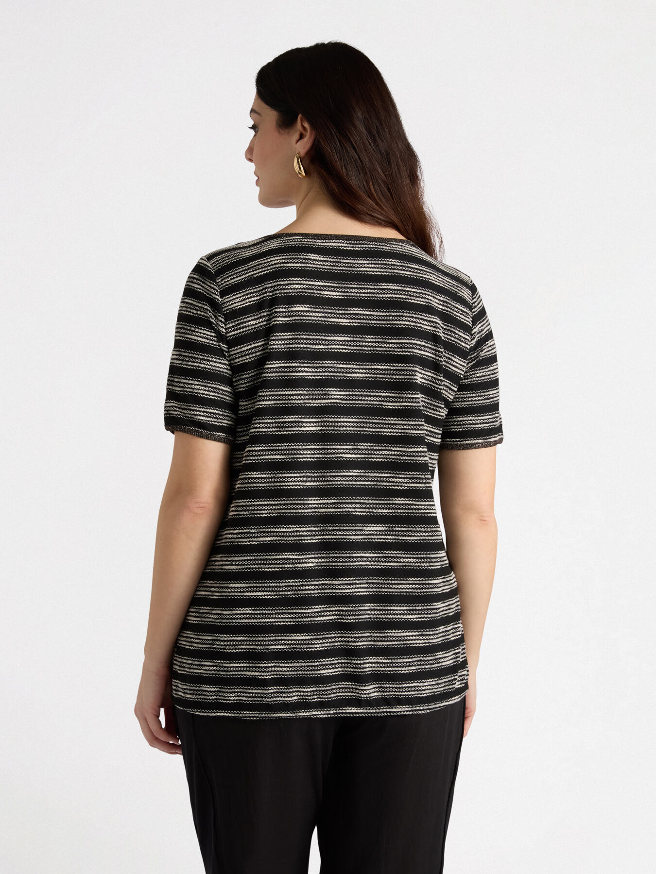 Ethnisches T-Shirt mit Streifen image number 1