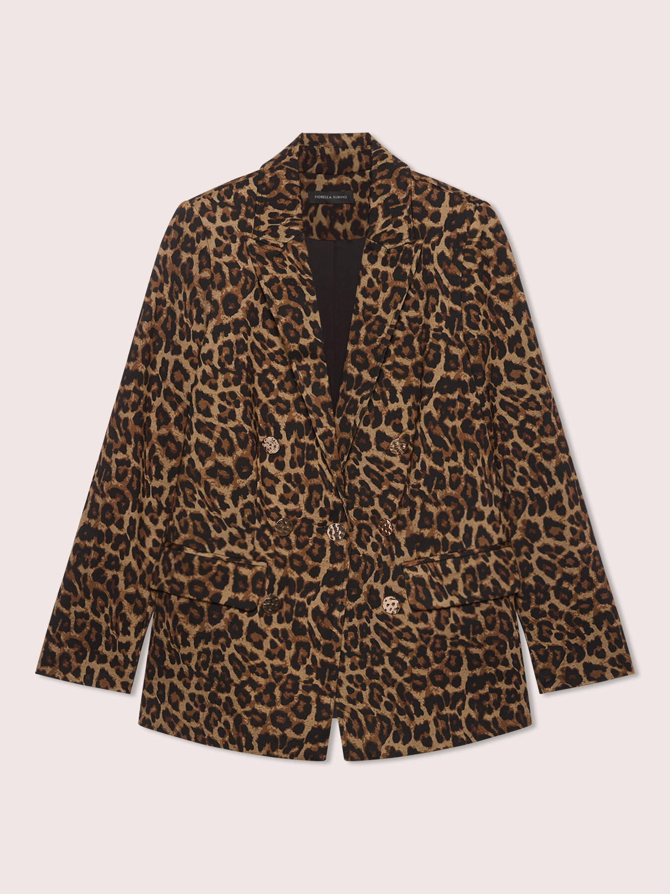 Doppelreihiger Blazer in Animalprint aus Milano-Strick image number 5