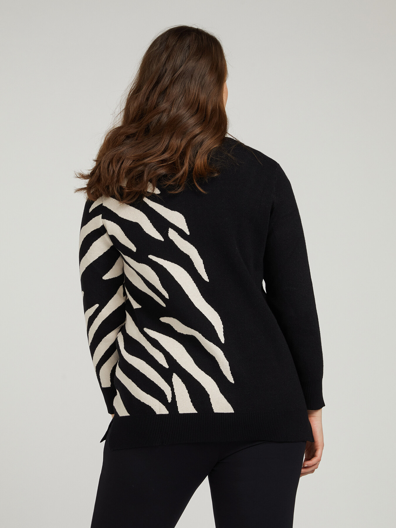Zebra-print sweater image number 1