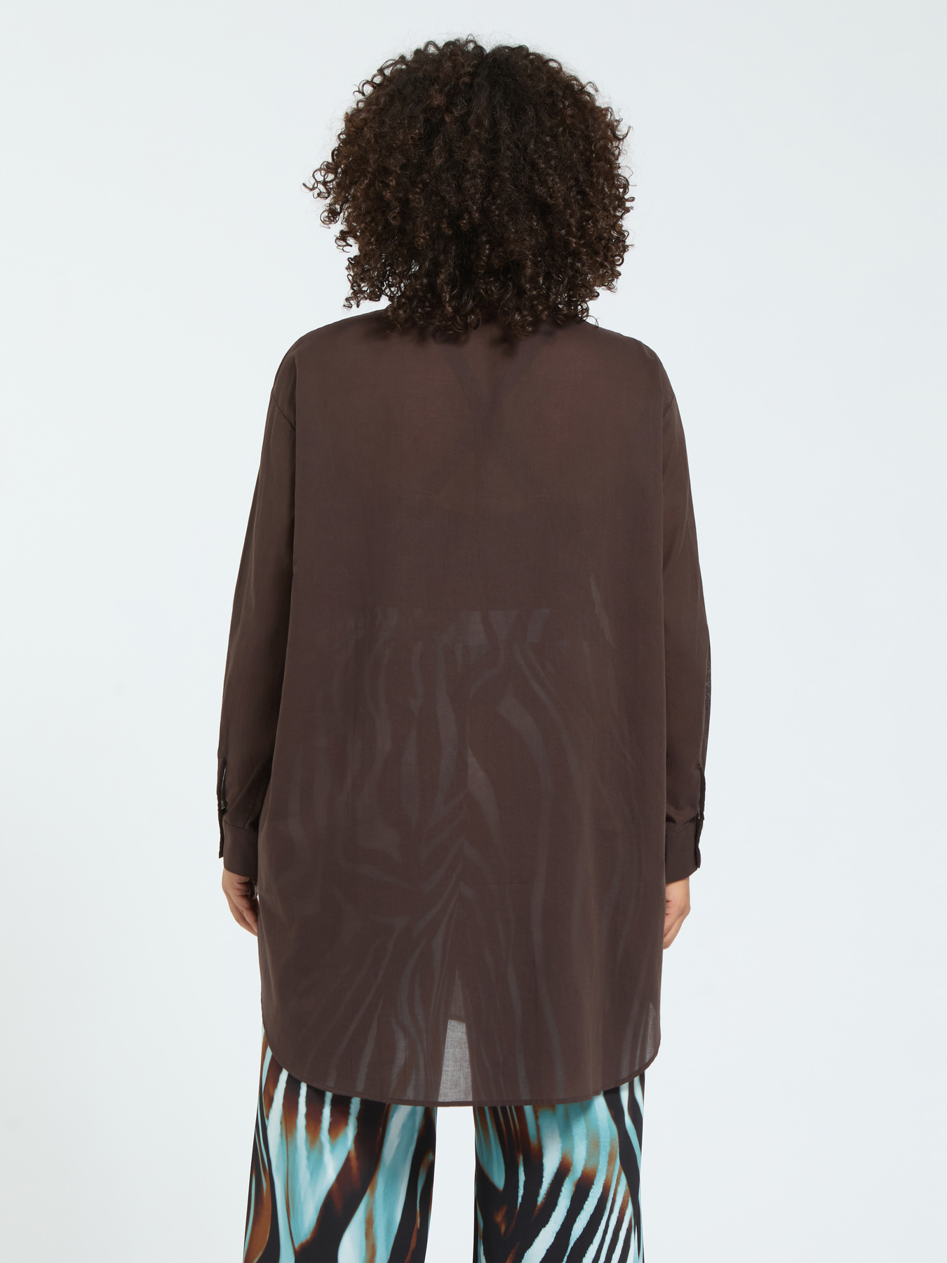 Long cotton shirt image number 1