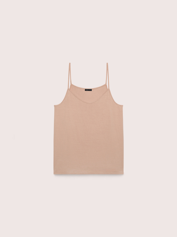 Top en jersey de viscose avec encolure en V