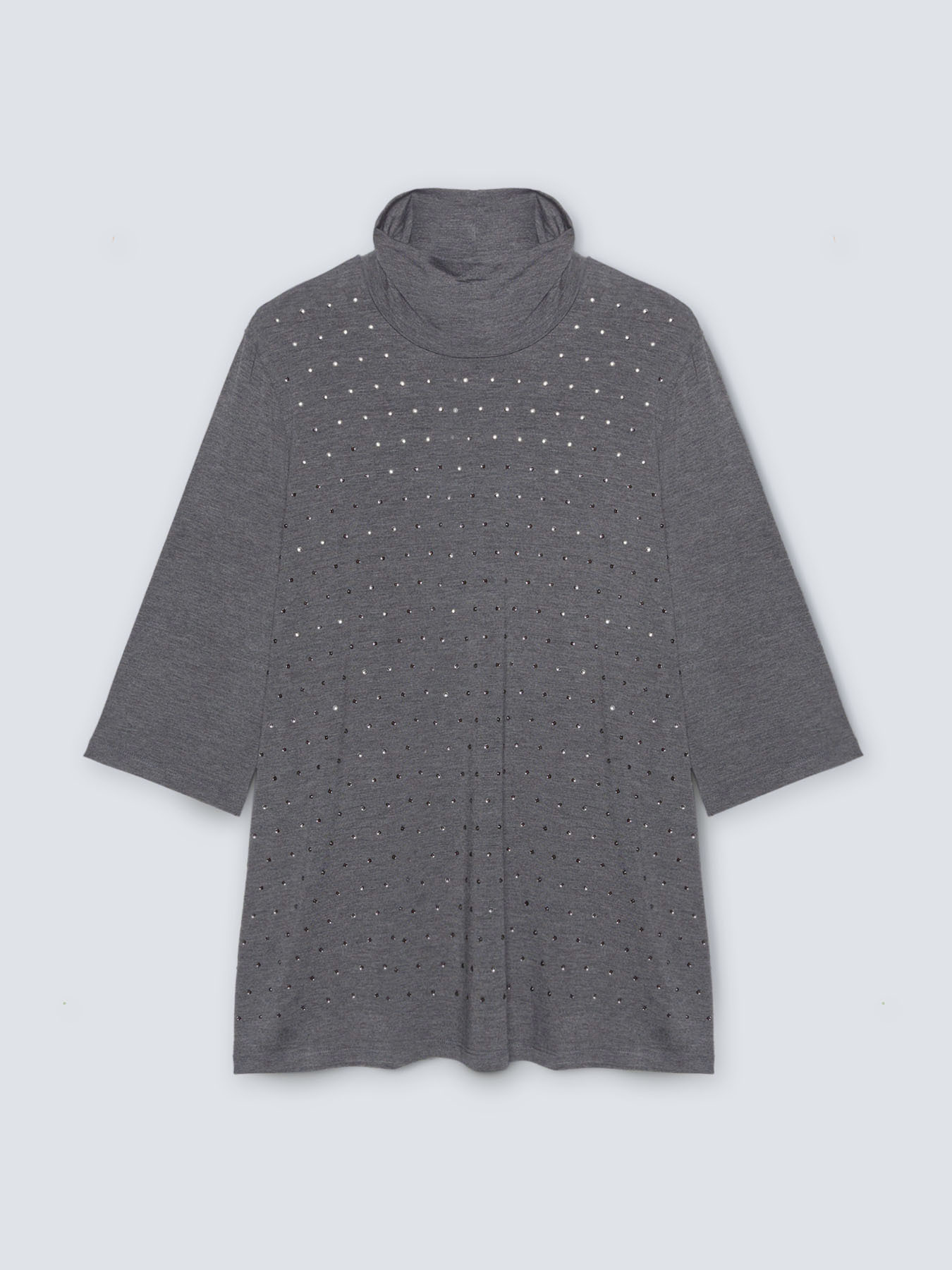 T-shirt collo alto con applicazioni image number 3