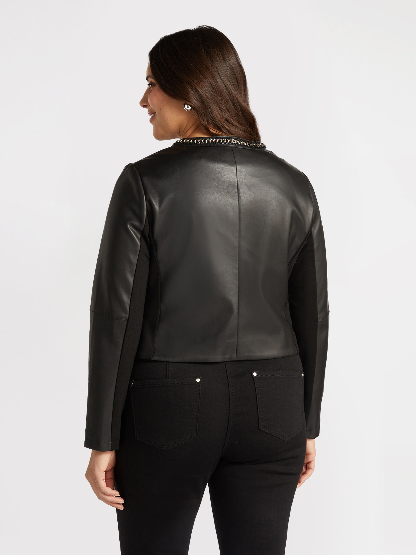 Giacca biker con catene image number 1