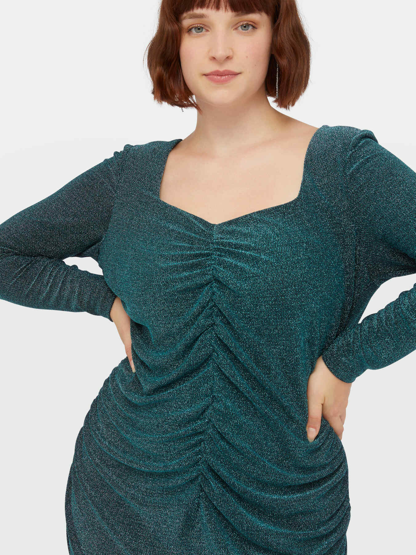 Vestito corto in jersey lurex image number 3