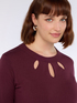 Maglia con dettagli cut out sul girocollo image number 3