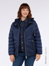 Gesteppte Daunenjacke mit Chevron-Muster und Kapuze image number 0