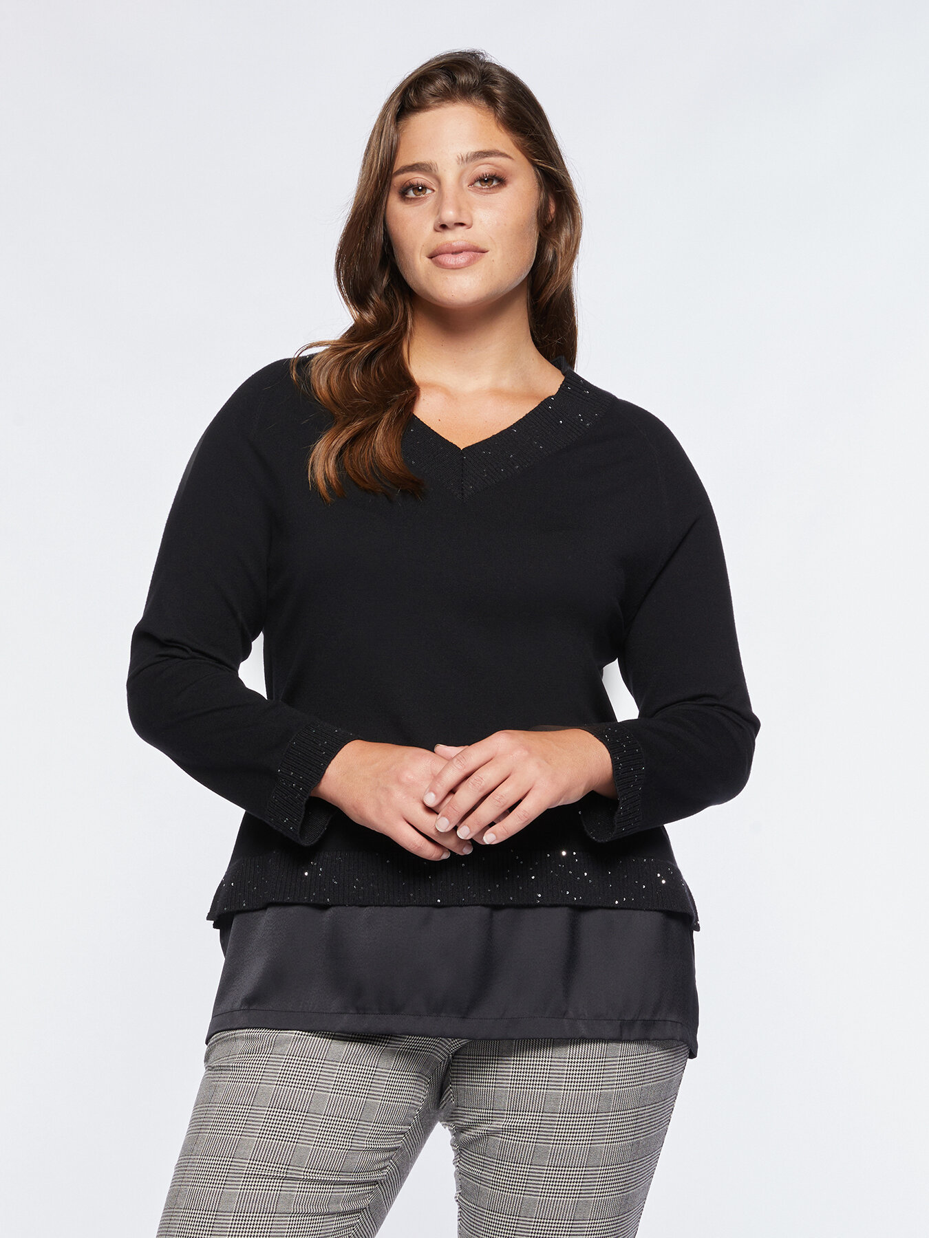 Jersey con borde de raso image number 0