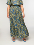 Long skirt with tropical print image number 2