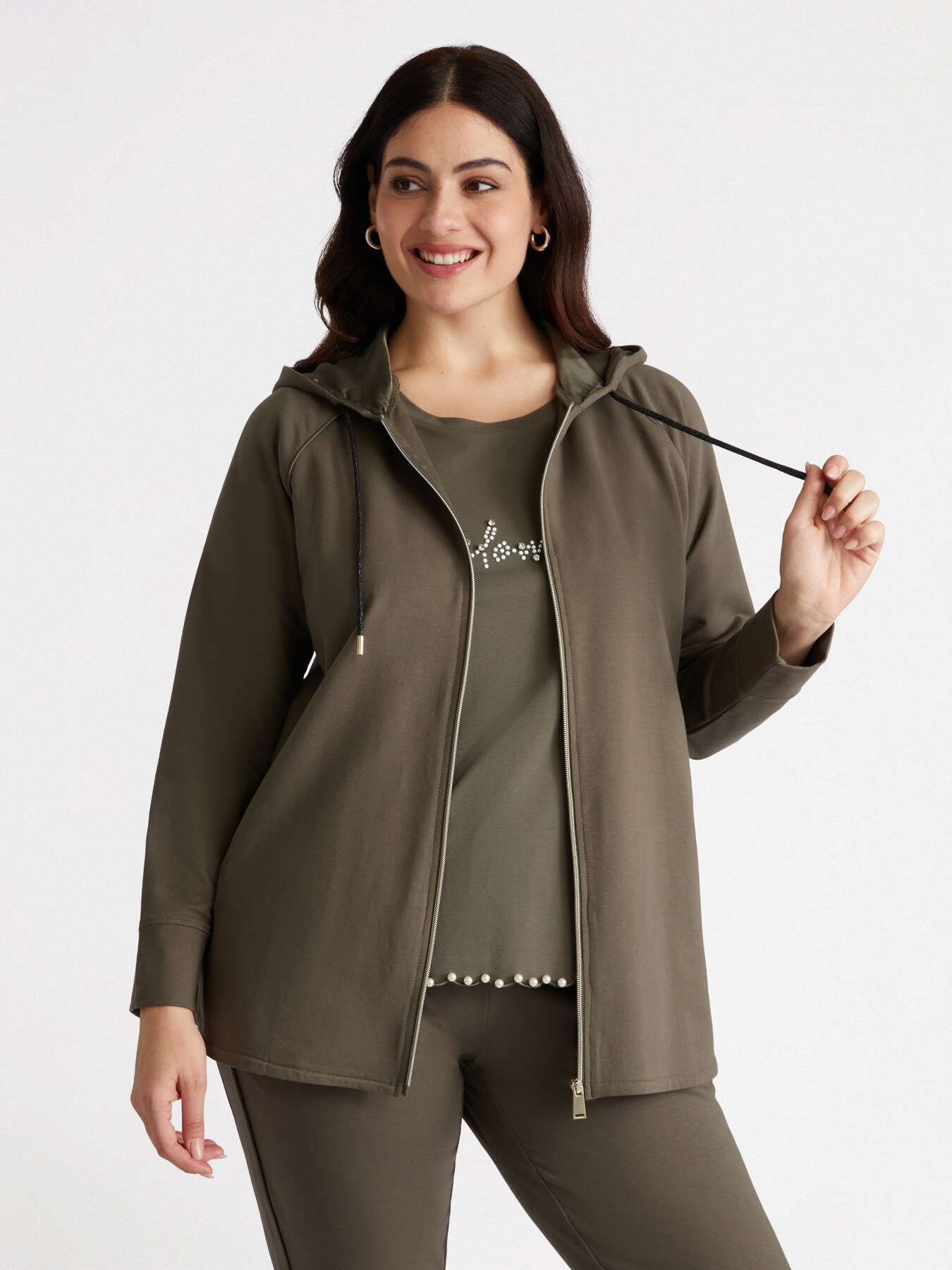 Hooded cotton sweatshirt image number 2