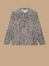 Blusa animalier con fiocco image number 3