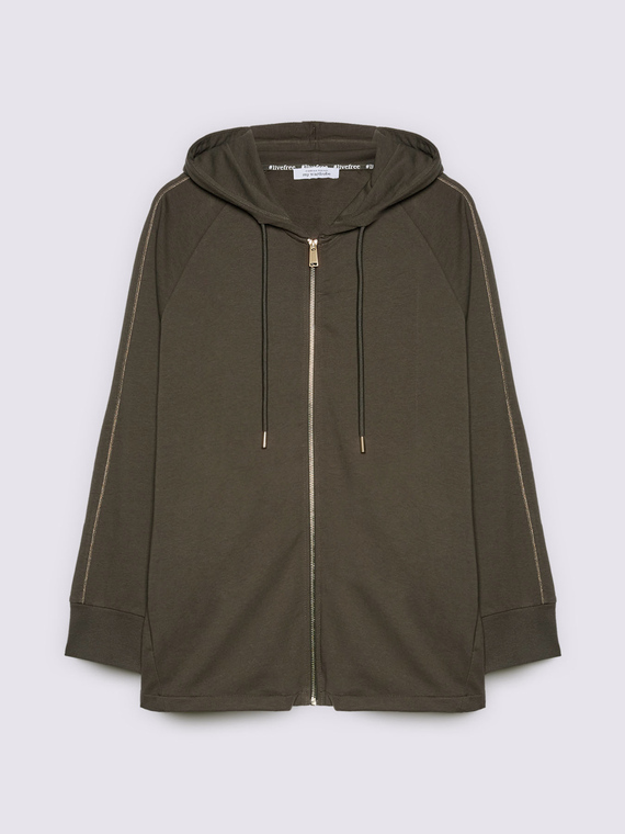 Sweat &agrave; capuche zipp&eacute;