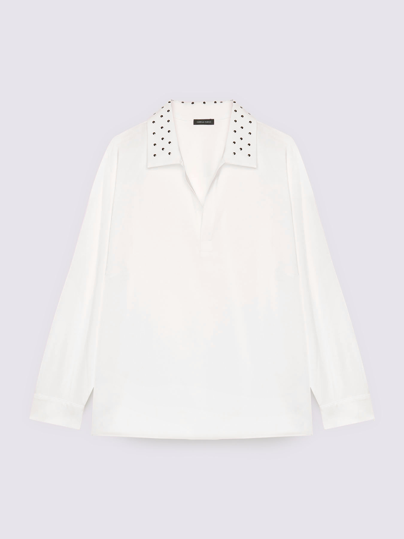 Polo collar shirt with studs image number 4