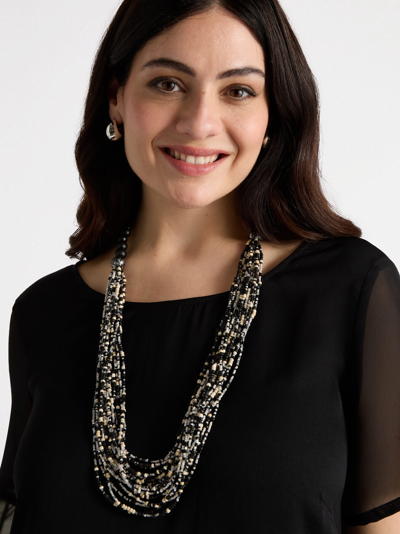 Collier à rangs multiples bicolore image number 0