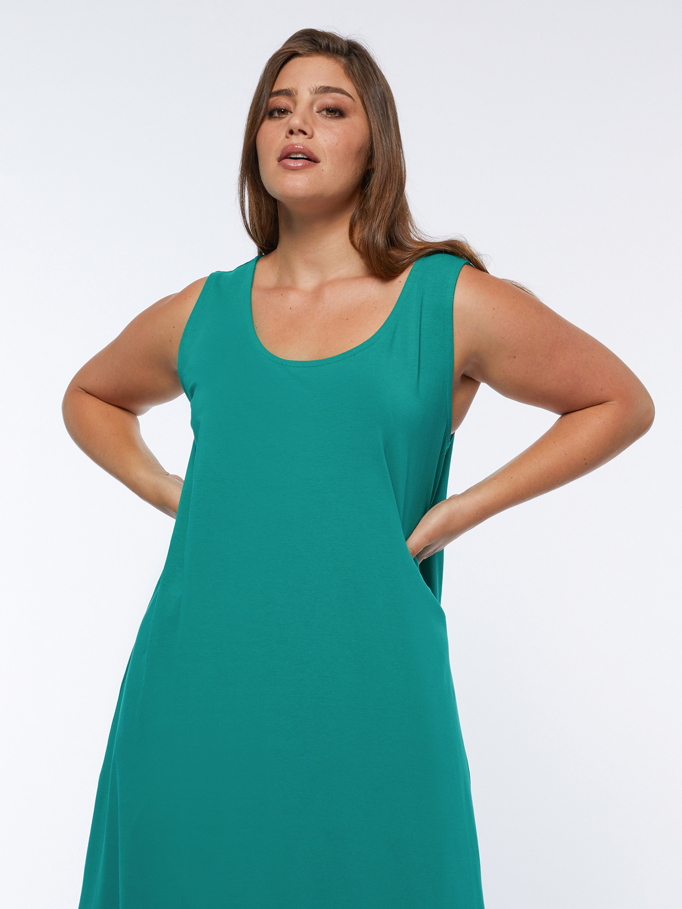 Vestido largo en Jersey image number 0