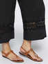 Cropped trousers with lace borders image number 2