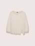 Crew-neck sweater with cable knit image number 4
