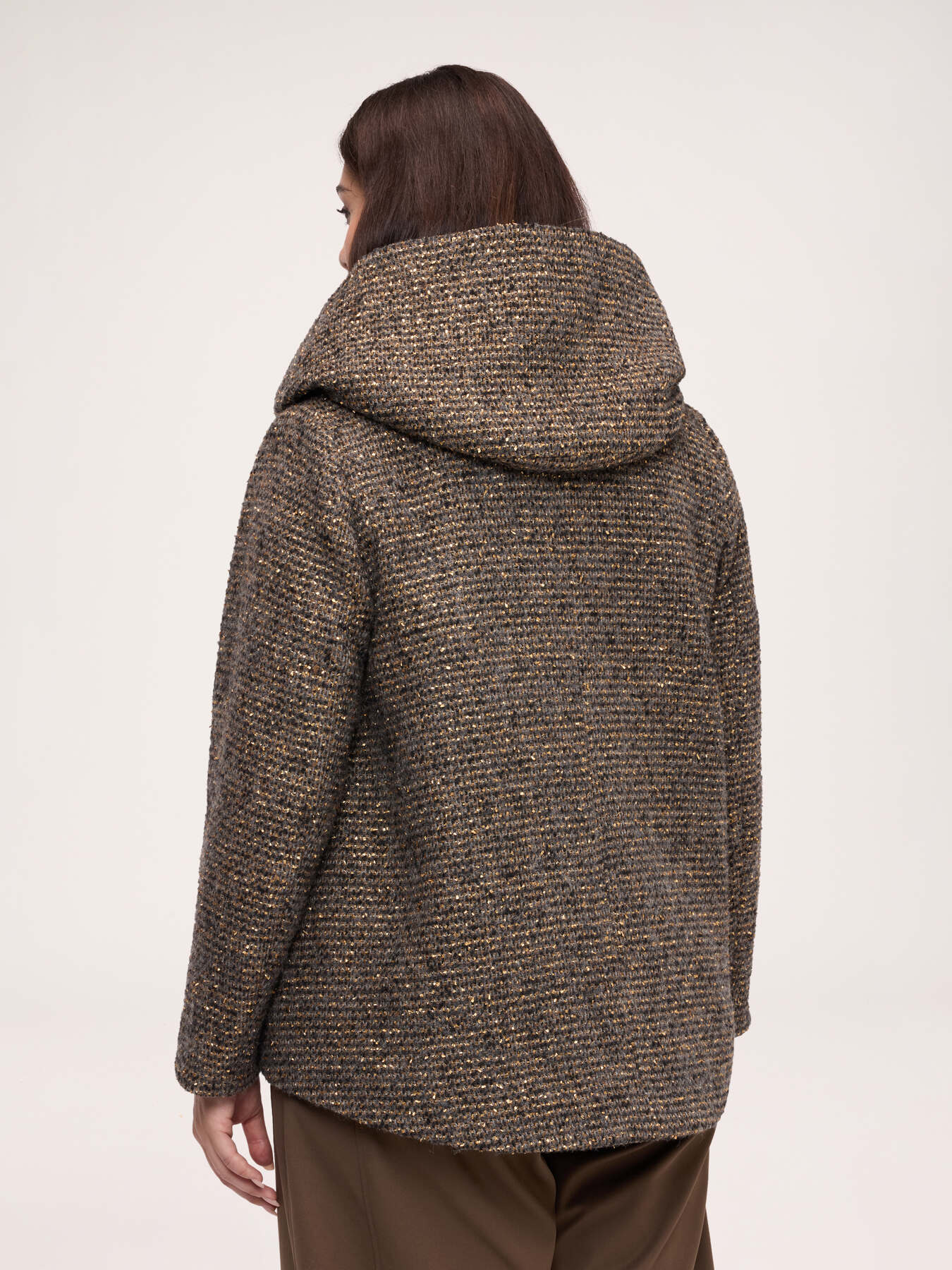 Wool-blend jacket with lurex thread image number 1