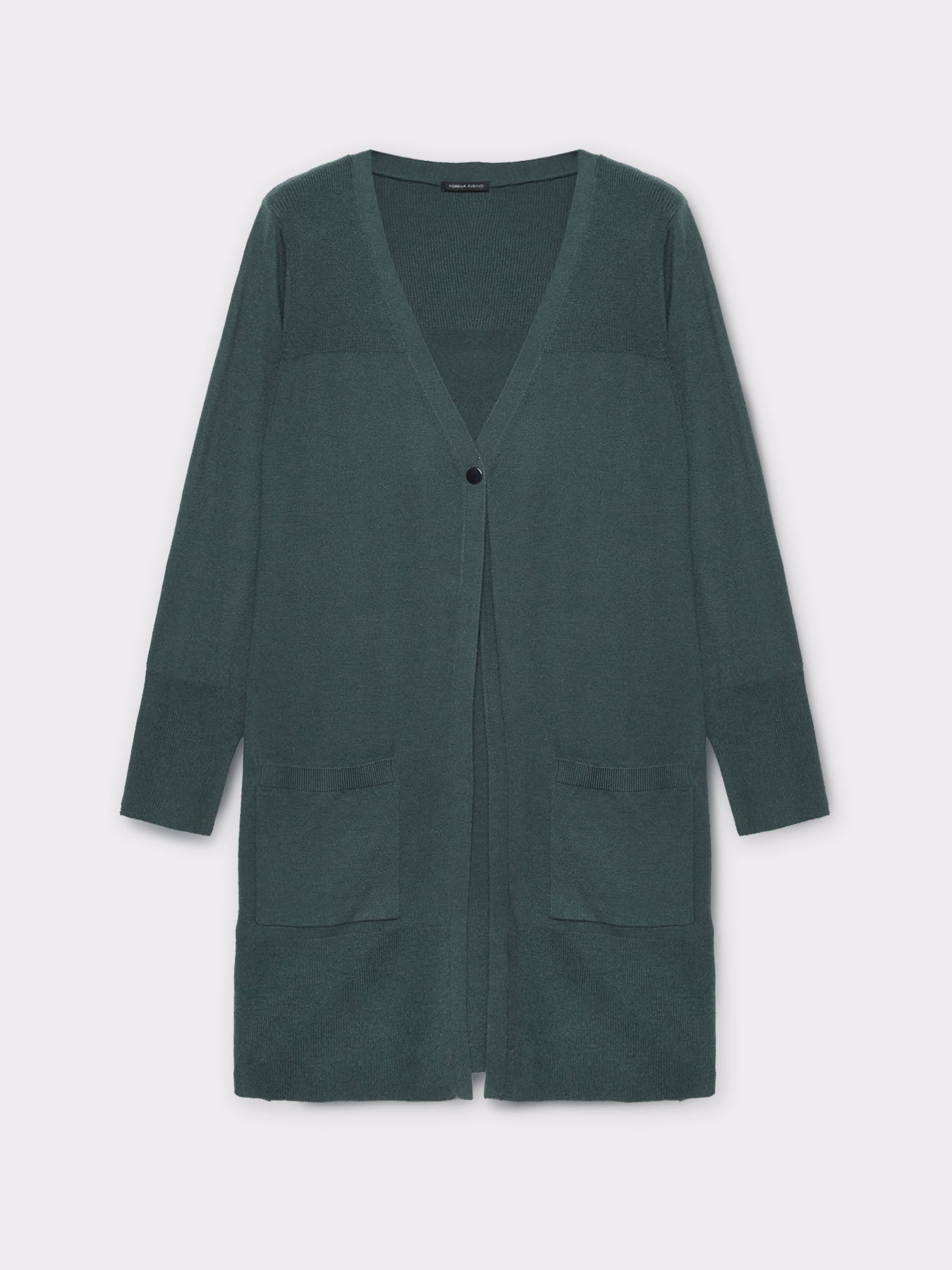 Long cardigan with one button image number 3