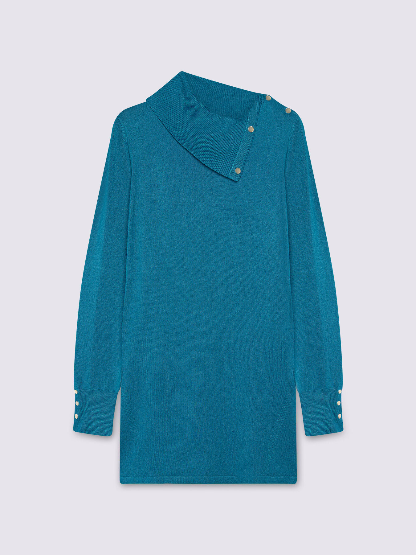 Pull long avec col asym&eacute;trique image number 4