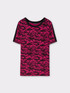 T-Shirt mit Animalier-Muster „GO.“ image number 3