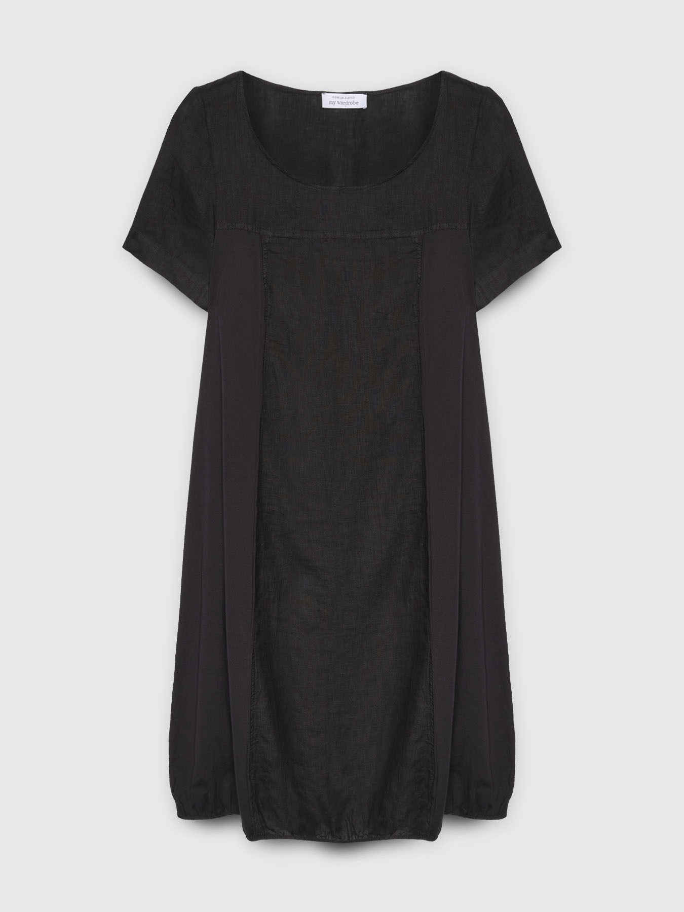 Kleid aus Leinen und Jersey image number 4