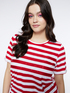 Striped T-shirt with embroidery image number 2