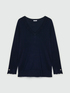 LENZING&trade; ECOVERO&trade; viscose V-neck sweater image number 4