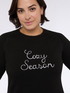 Rundhals-Pullover mit Cozy Season Stickerei image number 2