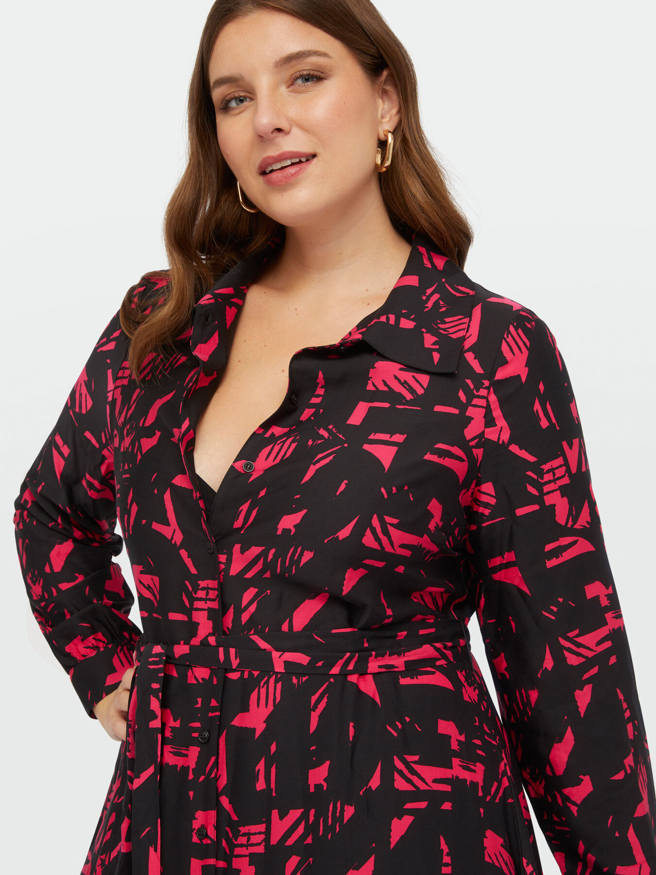 Robe chemisier imprim&eacute;e image number 5