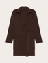 Fine knit coat with belt image number 4