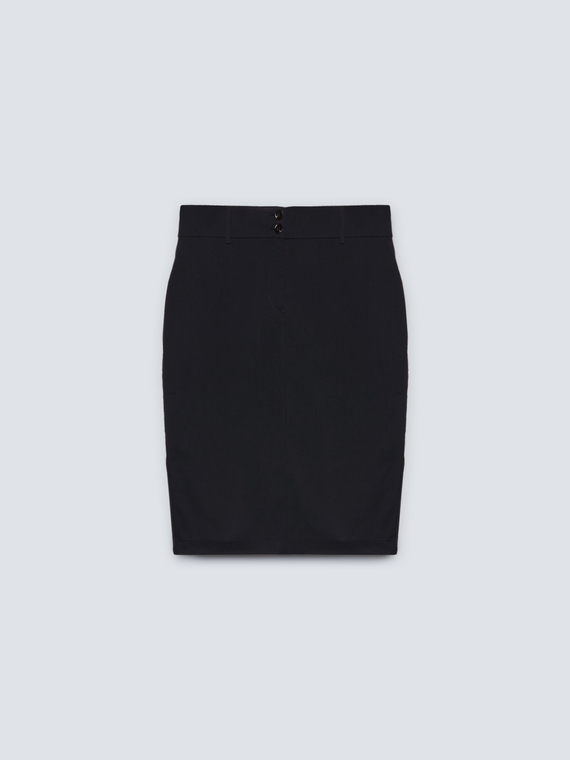 Pencil skirt with front zip