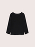 Boat neck sweater in viscose blend image number 4