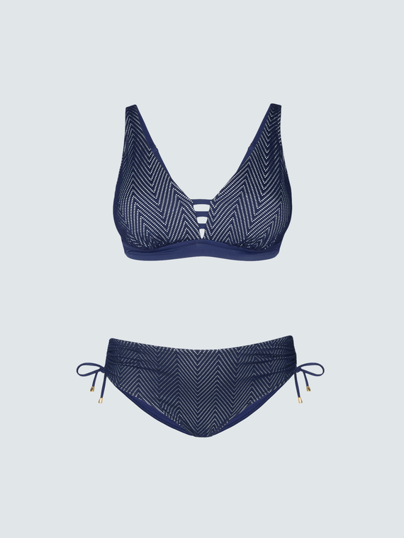 Bikini with chevron mesh