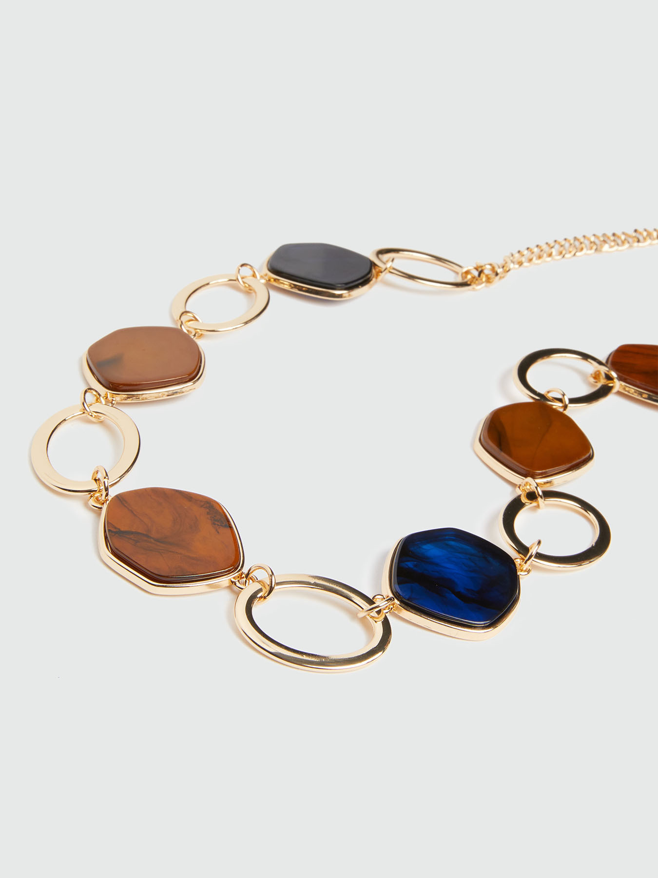 Necklace with coloured pendants image number 2