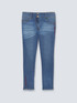 Jeans skinny con scritta ricamata image number 3