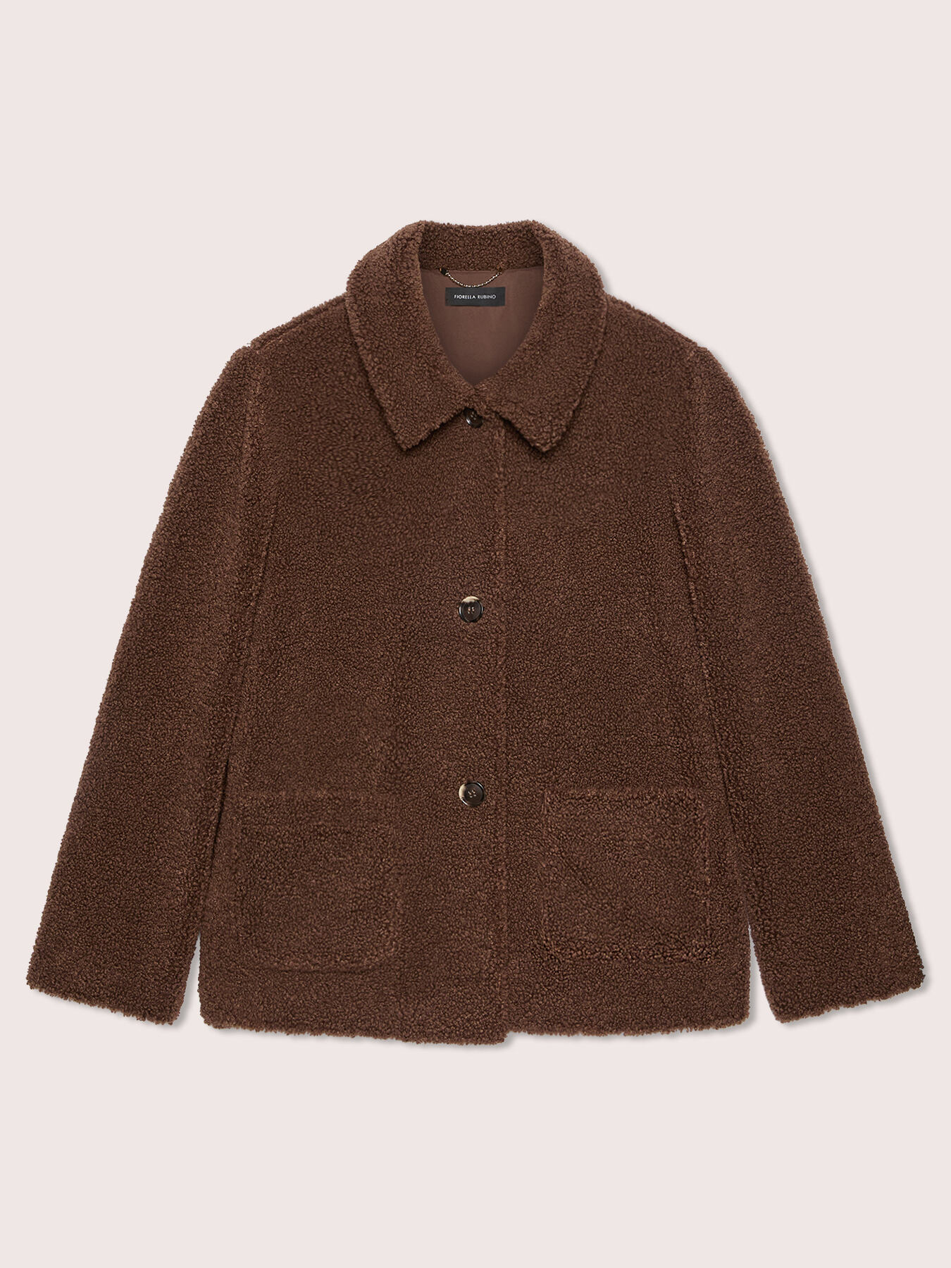 Teddy-effect jacket with shirt collar image number 4