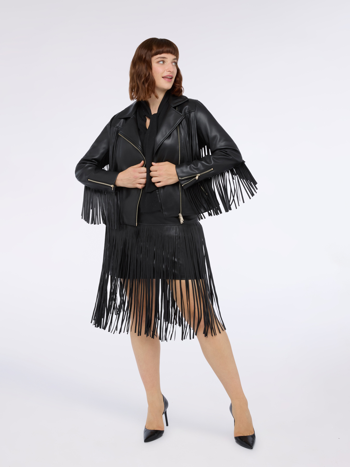 Bikerjacke mit Maxi-Fransen image number 1