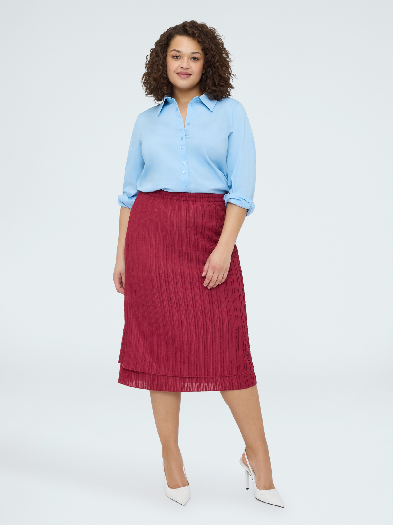Ribbed jersey skirt image number 4