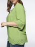 Blouse with lace-effect hem image number 3