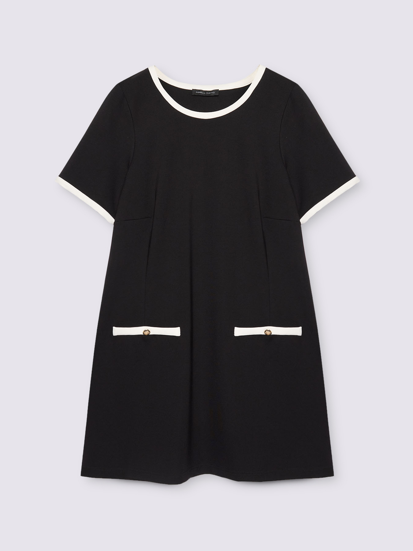 Robe avec bordures contrast&eacute;es et poches image number 5